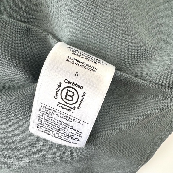 Athleta Eastbound Minimal Stretch Everyday Comfort Jacket Blazer Sage Green Sz 6 - Picture 7 of 11